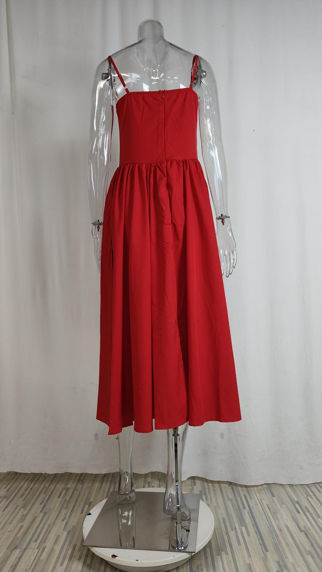Women Spring Elegant French Retro Strap Dress