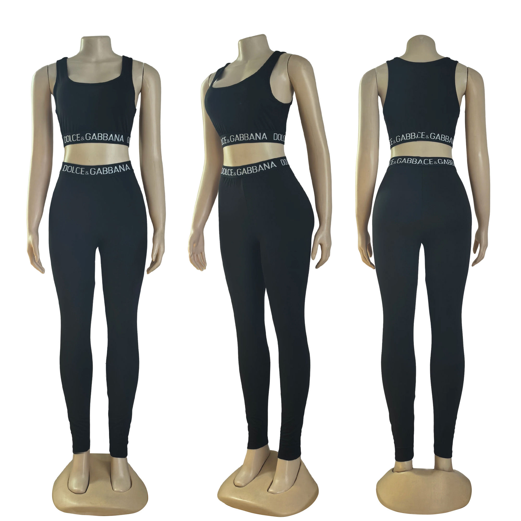 Women summer sports vest and trousers Casual two-piece set