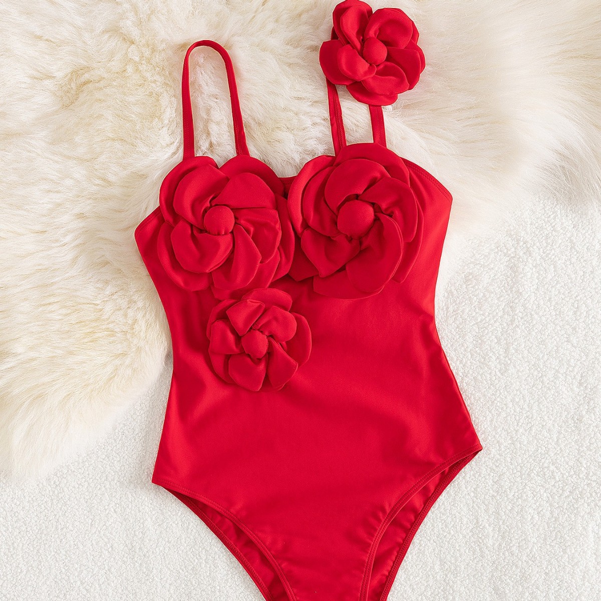 Women Solid Sexy Strapless One-Piece Swimwear