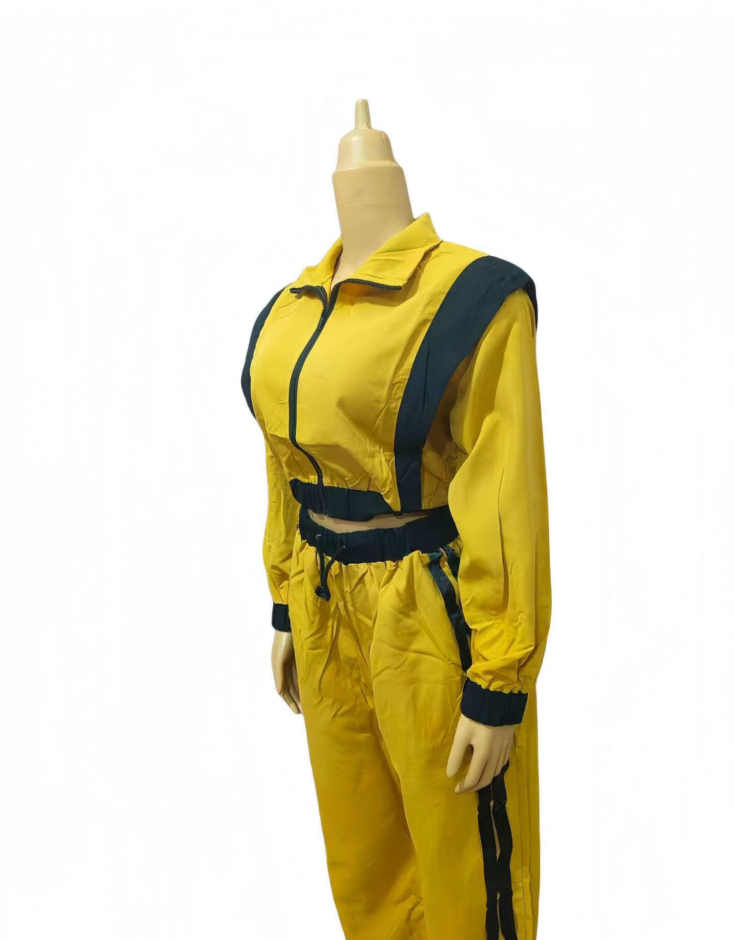 Women Contrast Color Casual Sleeveless Top and Wide Leg Pants Two-Piece Set