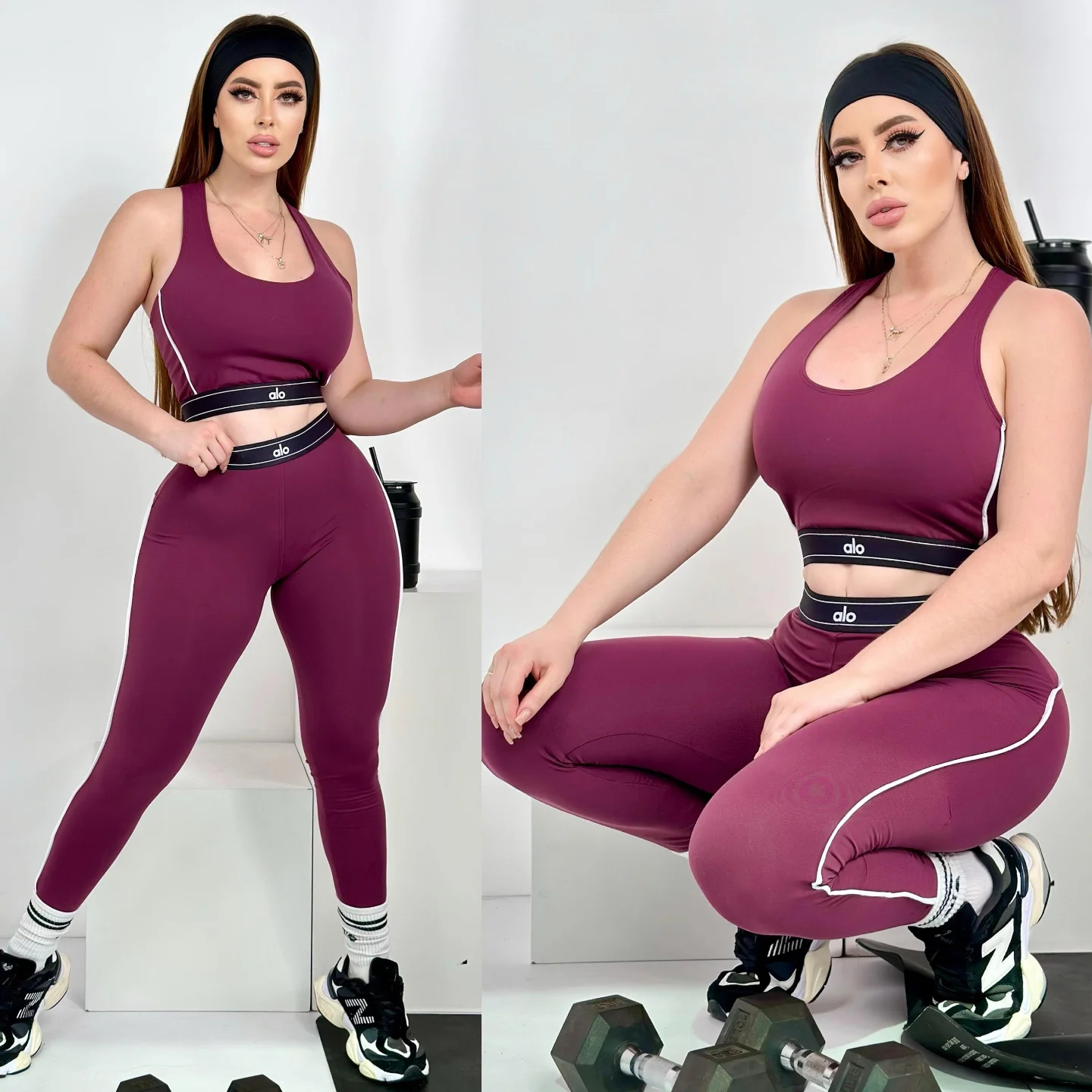 Women summer yoga sports vest and Pants two-piece set