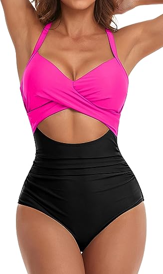 Sexy Lace-Up One-Piece Hollow Back Swimsuit
