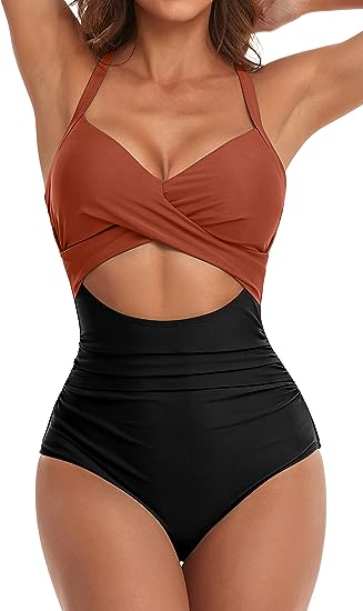 Sexy Lace-Up One-Piece Hollow Back Swimsuit