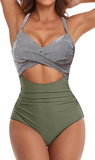 Sexy Lace-Up One-Piece Hollow Back Swimsuit