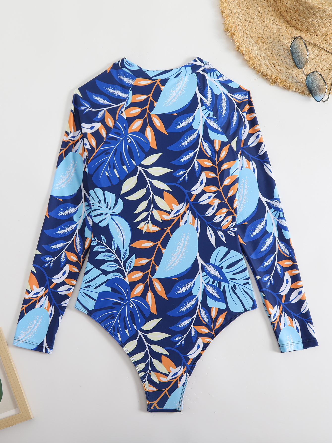 Sexy Racing Surfing Suit Color Matching One-Piece Zipper Tight Fitting Slim Fit Swimsuit