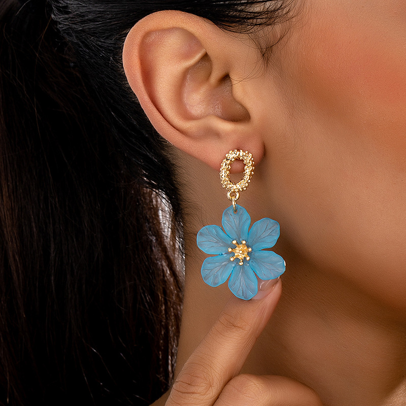 Women Acrylic Flower Earrings