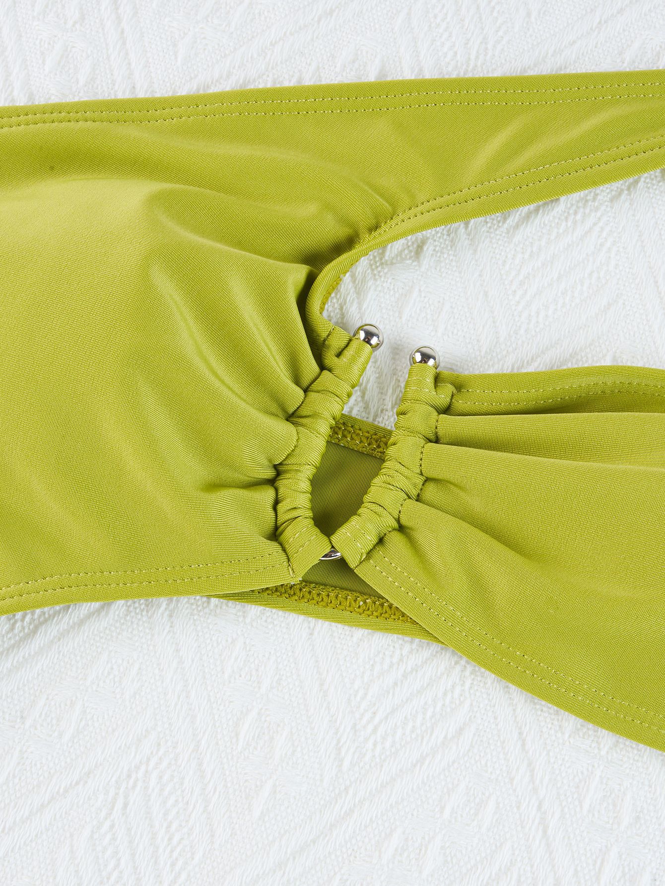 Women's Solid Color Slash Shoulder One-Piece Swimsuit