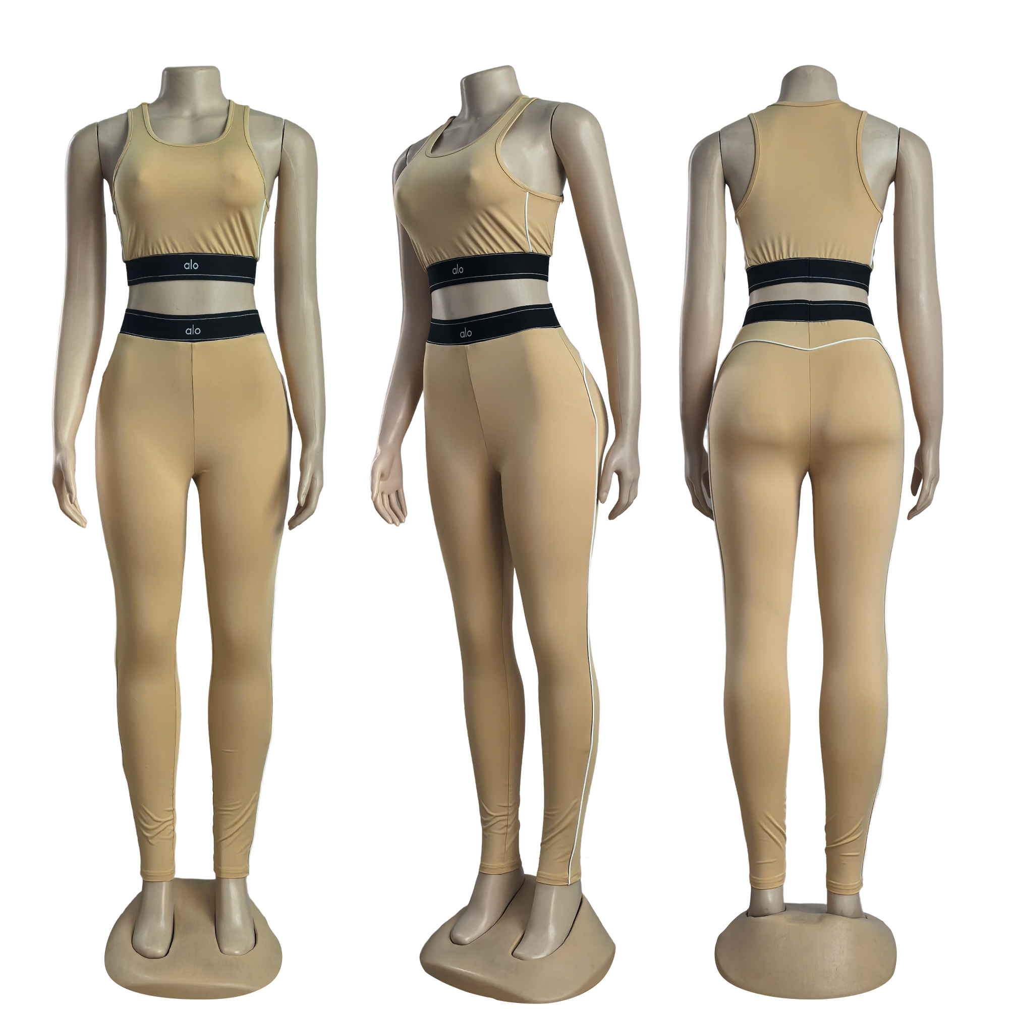 Women summer yoga sports vest and Pants two-piece set
