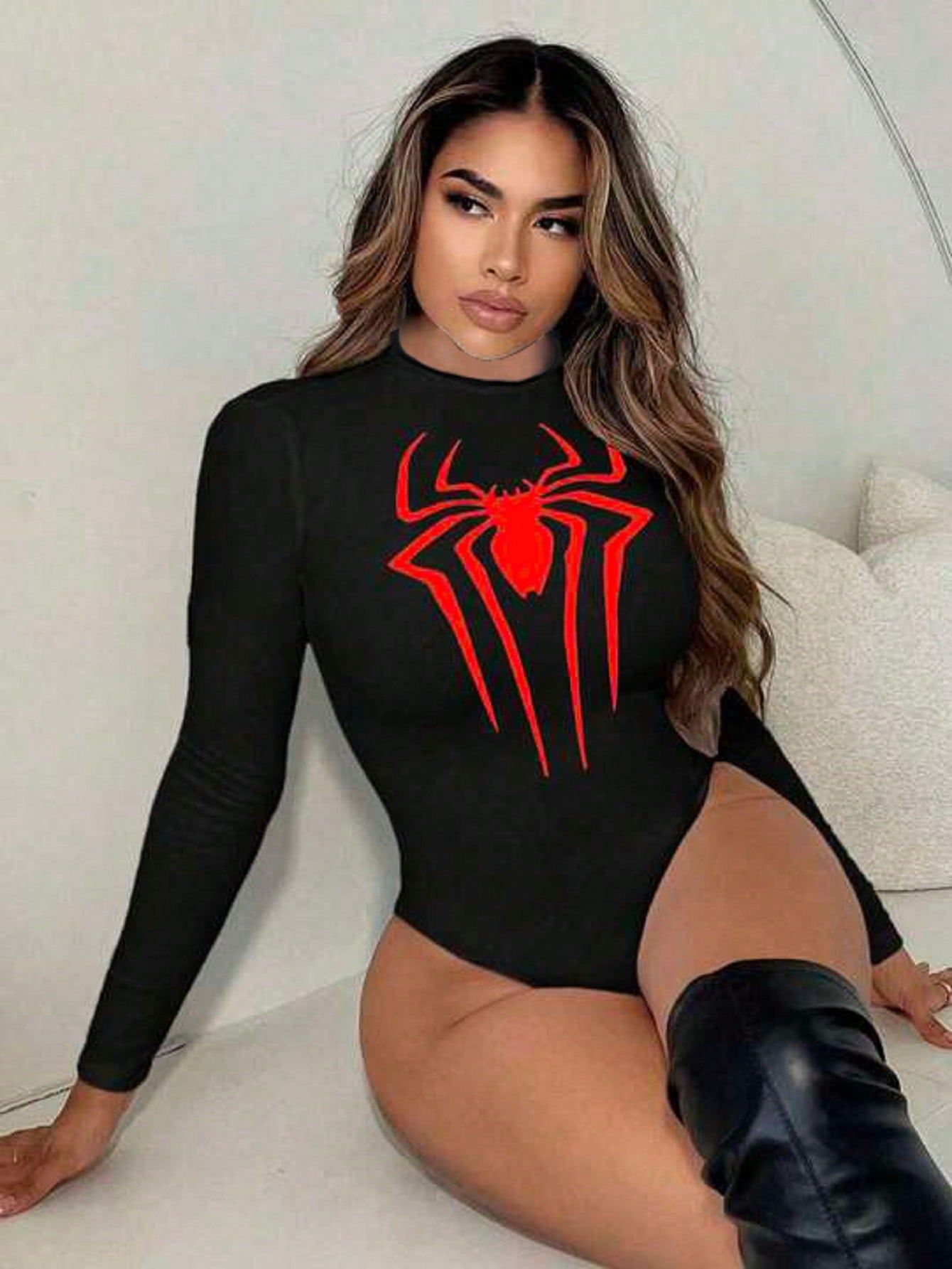 Women sexy bikini Backless long-sleeved one-piece swimsuit