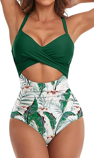 Sexy Lace-Up One-Piece Hollow Back Swimsuit