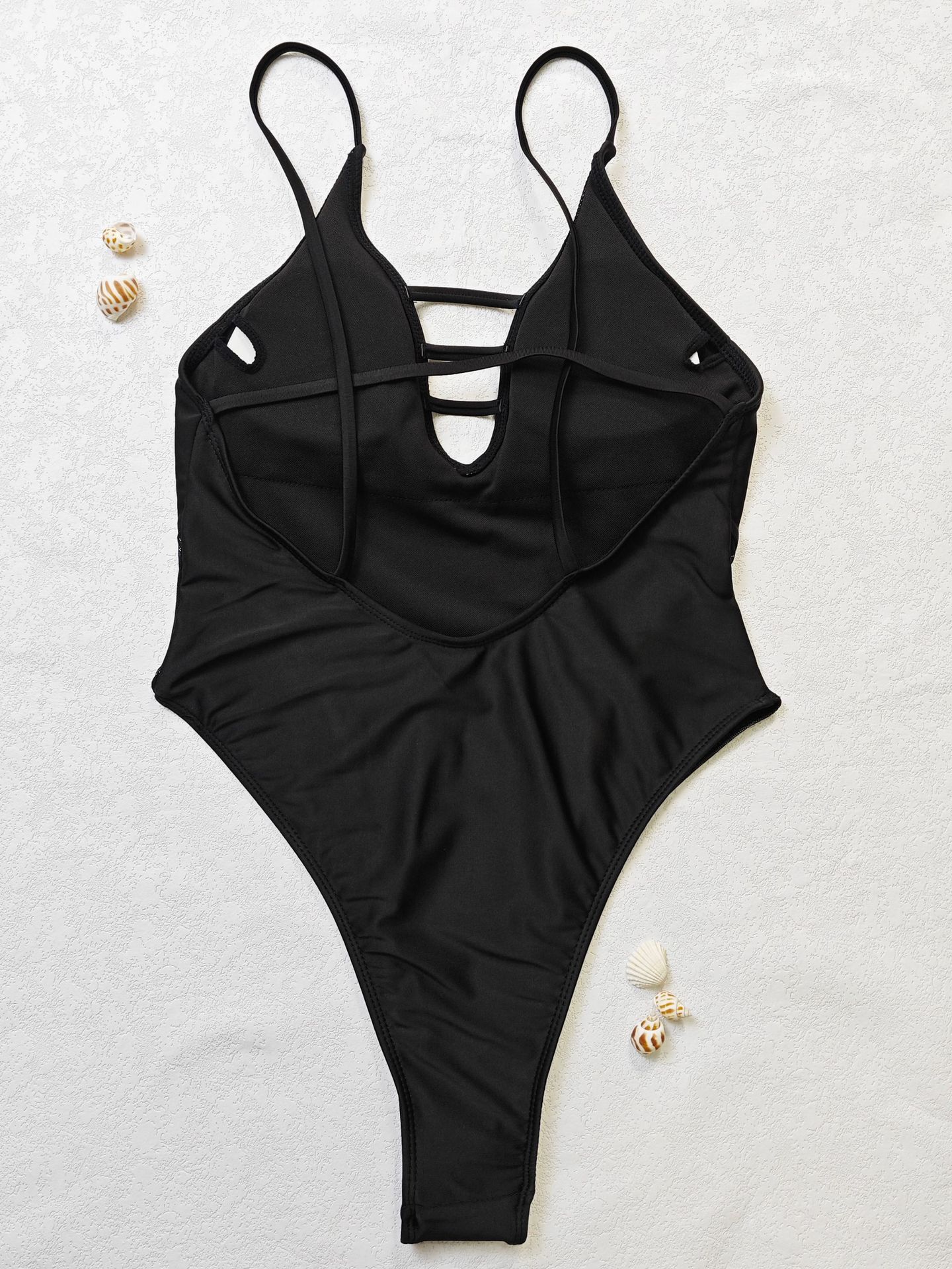 Slim Fit Mesh One-Piece Swimsuit