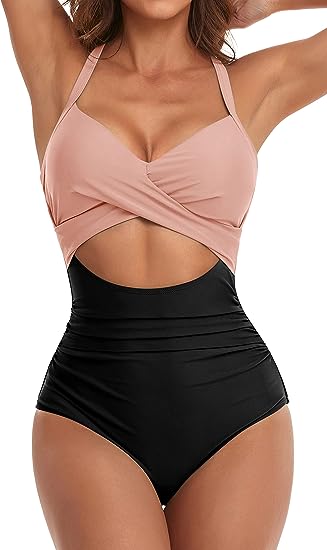 Sexy Lace-Up One-Piece Hollow Back Swimsuit