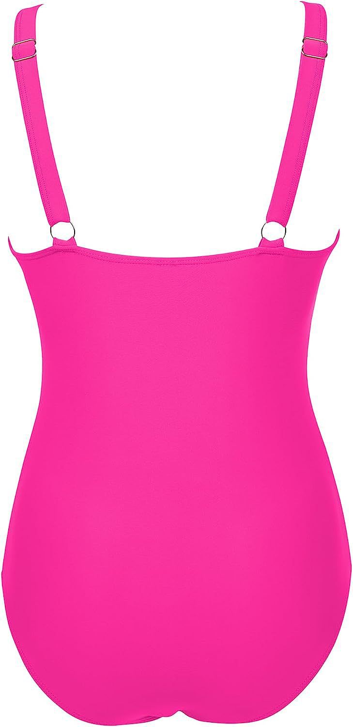 Women Mesh Printed One-piece Swimwear