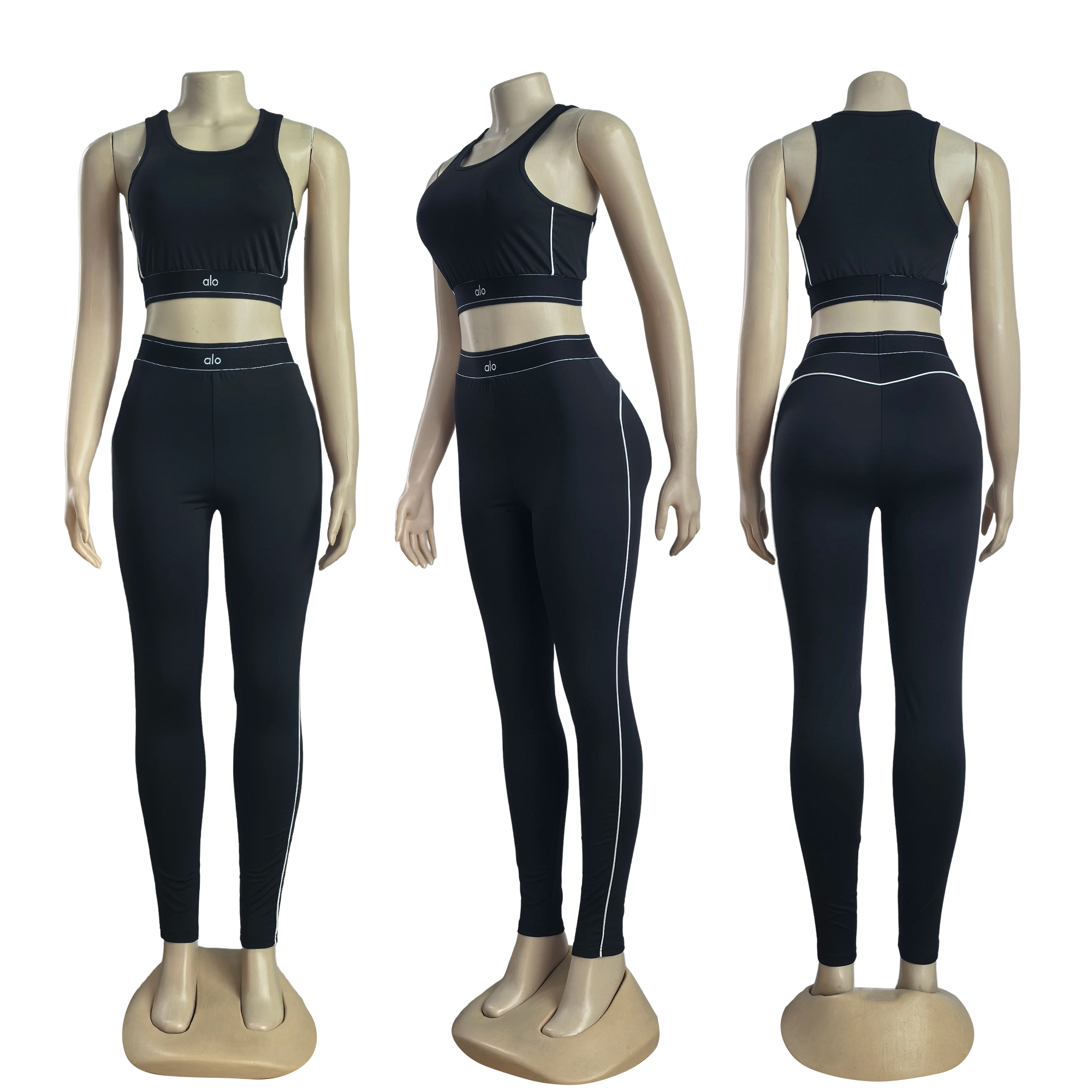 Women summer yoga sports vest and Pants two-piece set