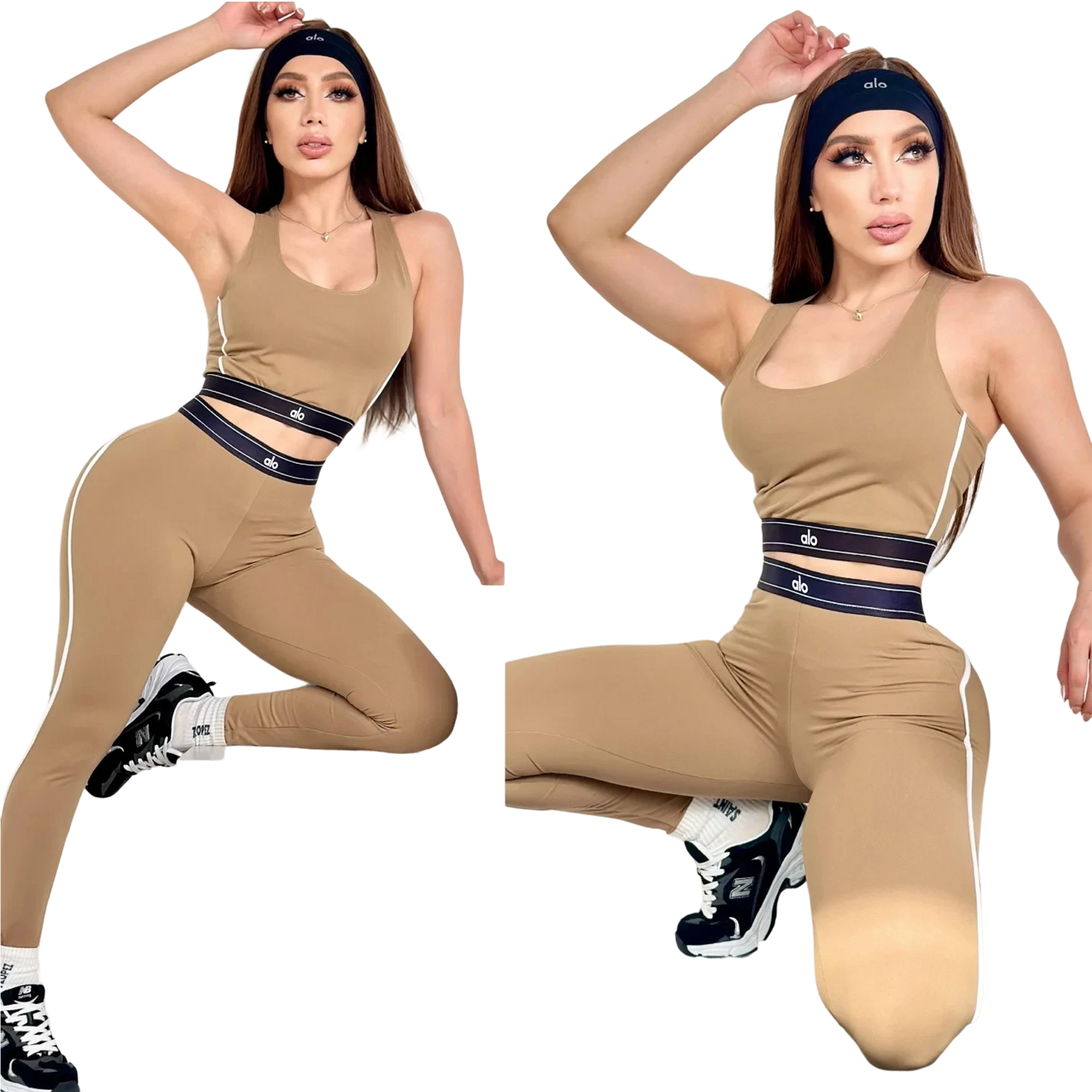 Women summer yoga sports vest and Pants two-piece set
