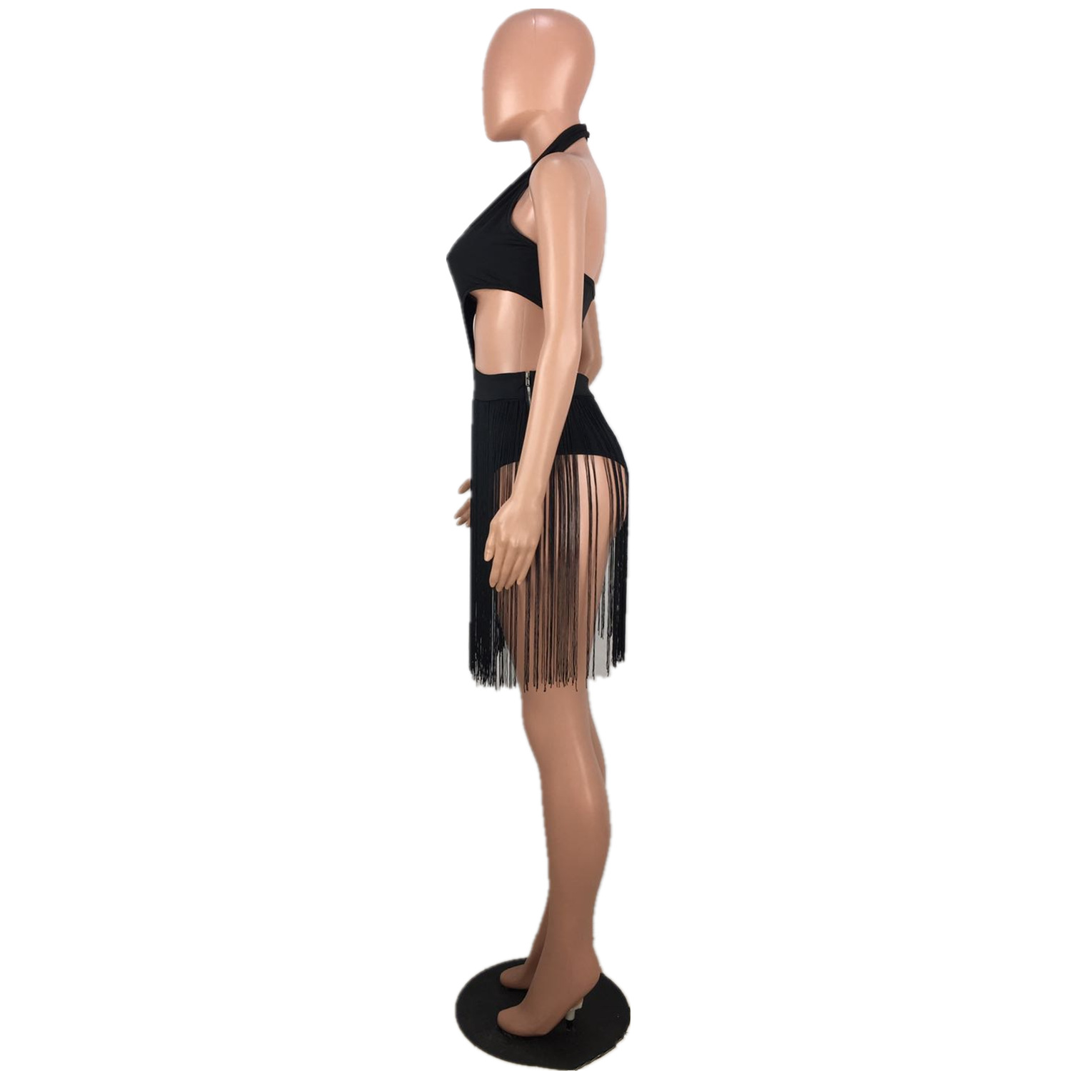 Women Sexy Tassel V-Neck One-Piece swimwear