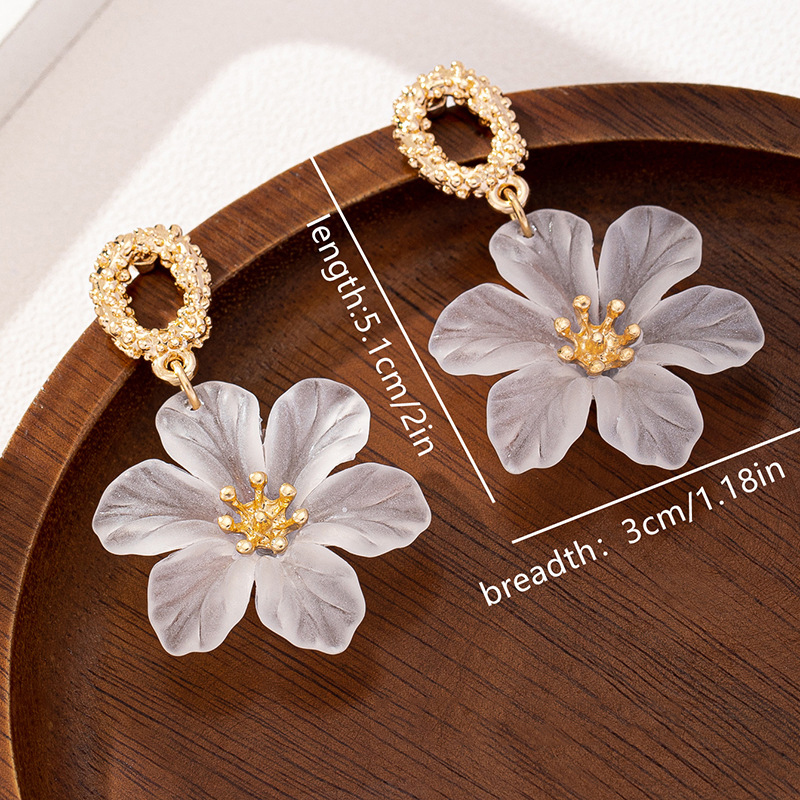 Women Acrylic Flower Earrings