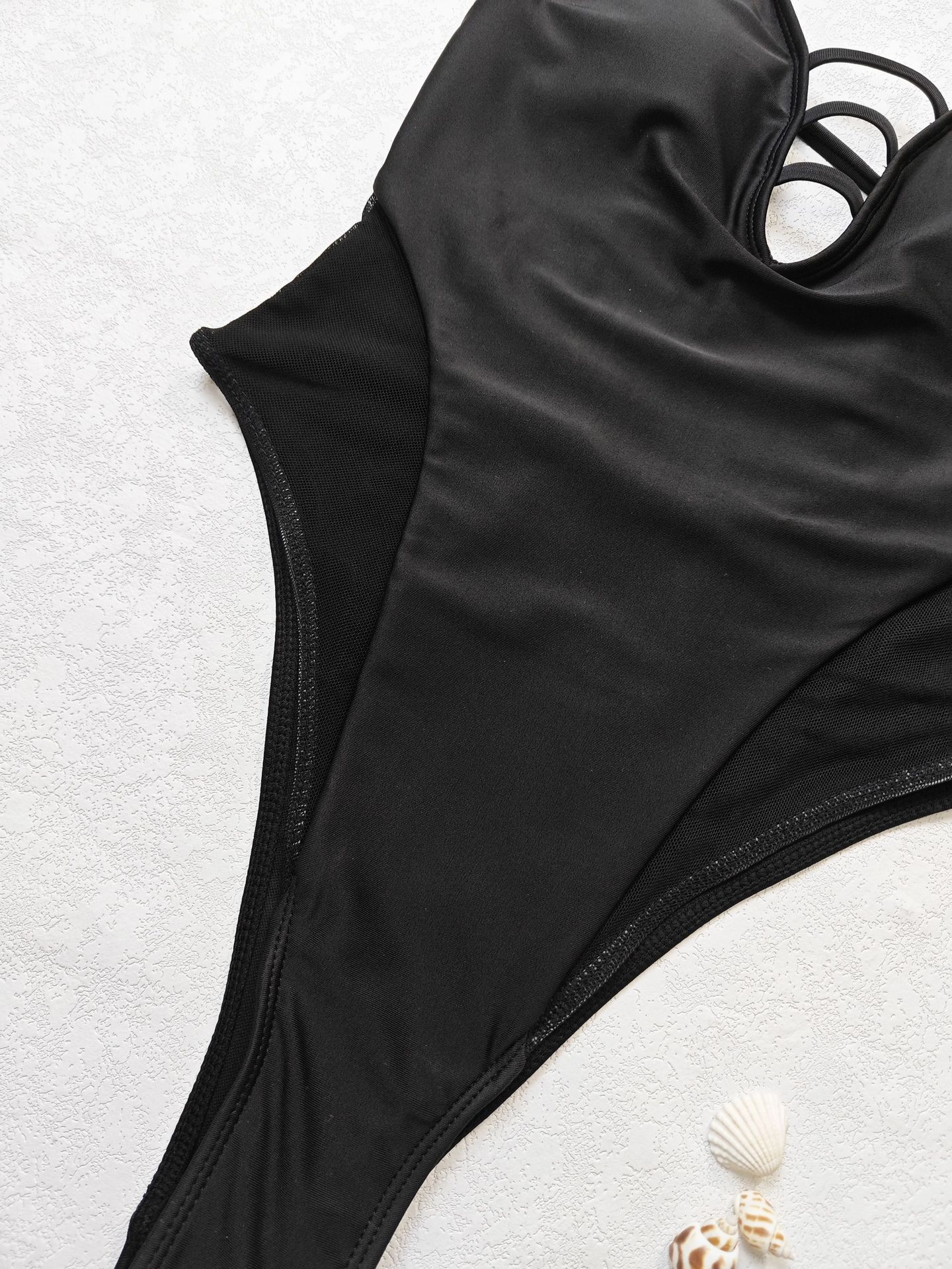 Slim Fit Mesh One-Piece Swimsuit