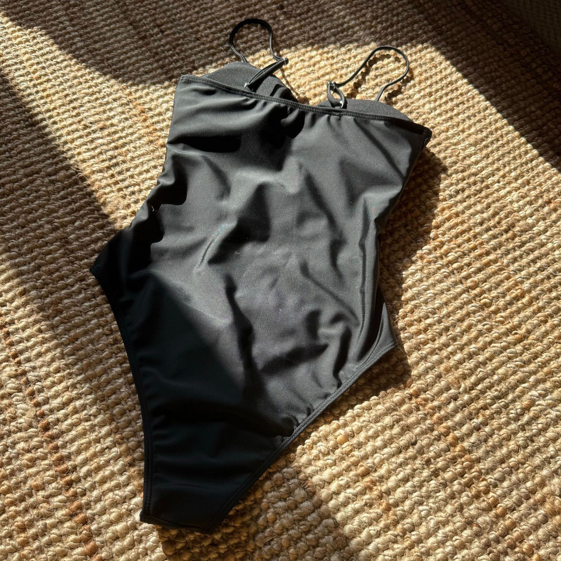 Women Metal Ring Steel Stud Strapless Hollow One-Piece Swimwear