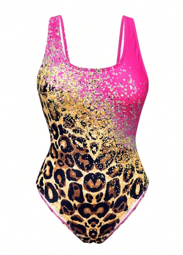 Printed Tie-Dye One-Piece Swimsuit