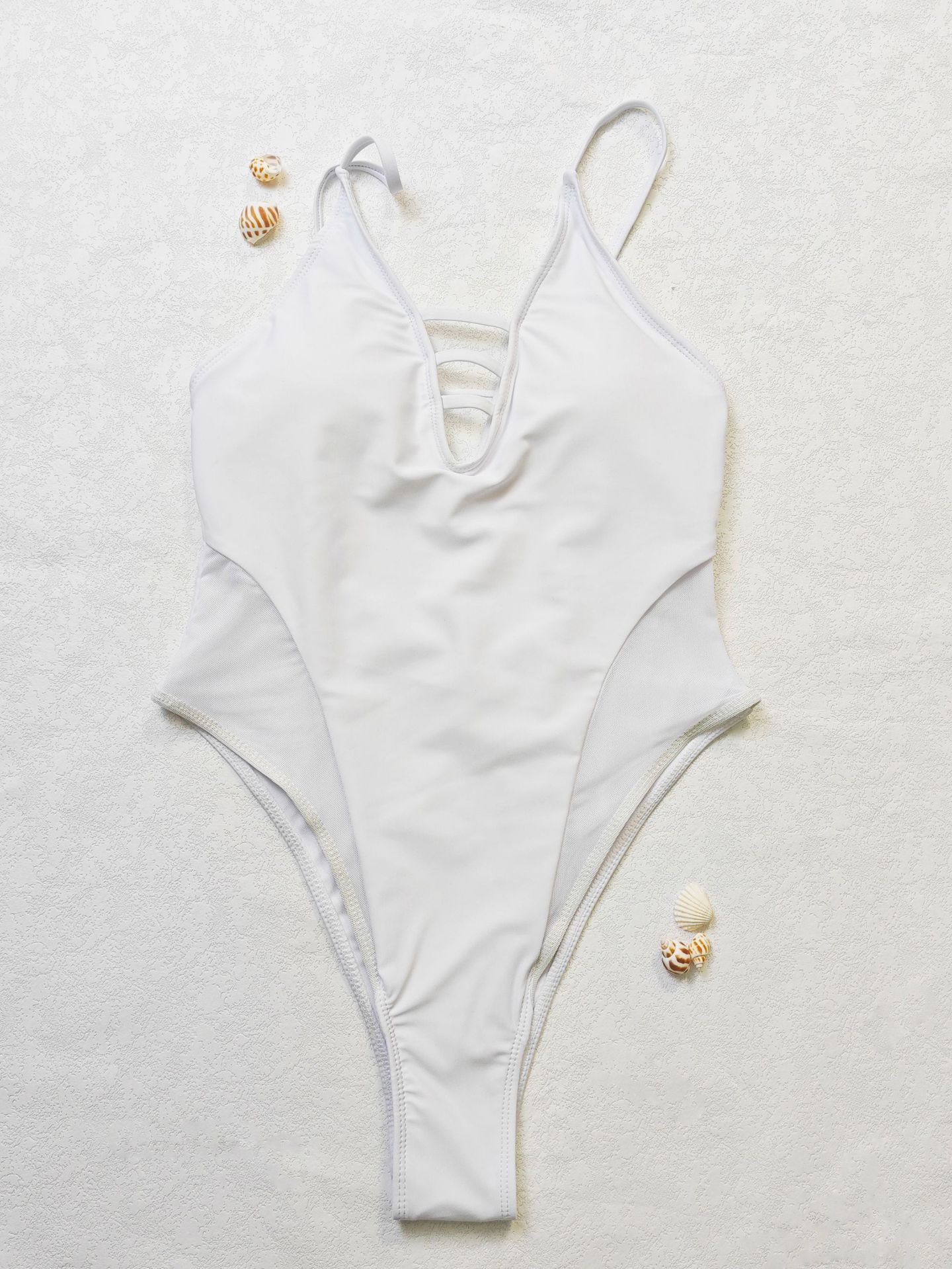 Slim Fit Mesh One-Piece Swimsuit