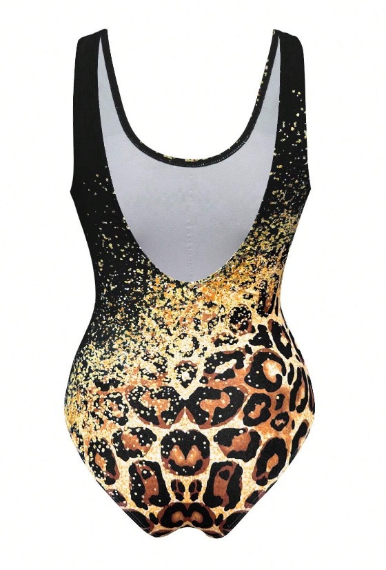 Printed Tie-Dye One-Piece Swimsuit