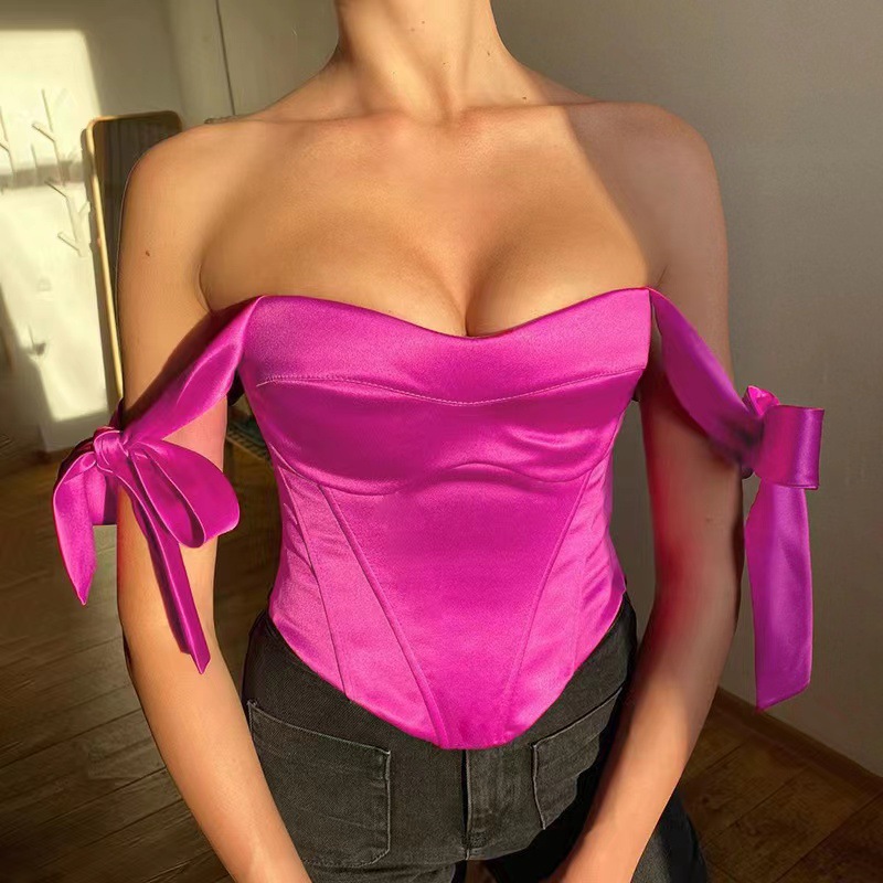 Women Spring and Summer Sexy Backless Camisole Crop Top