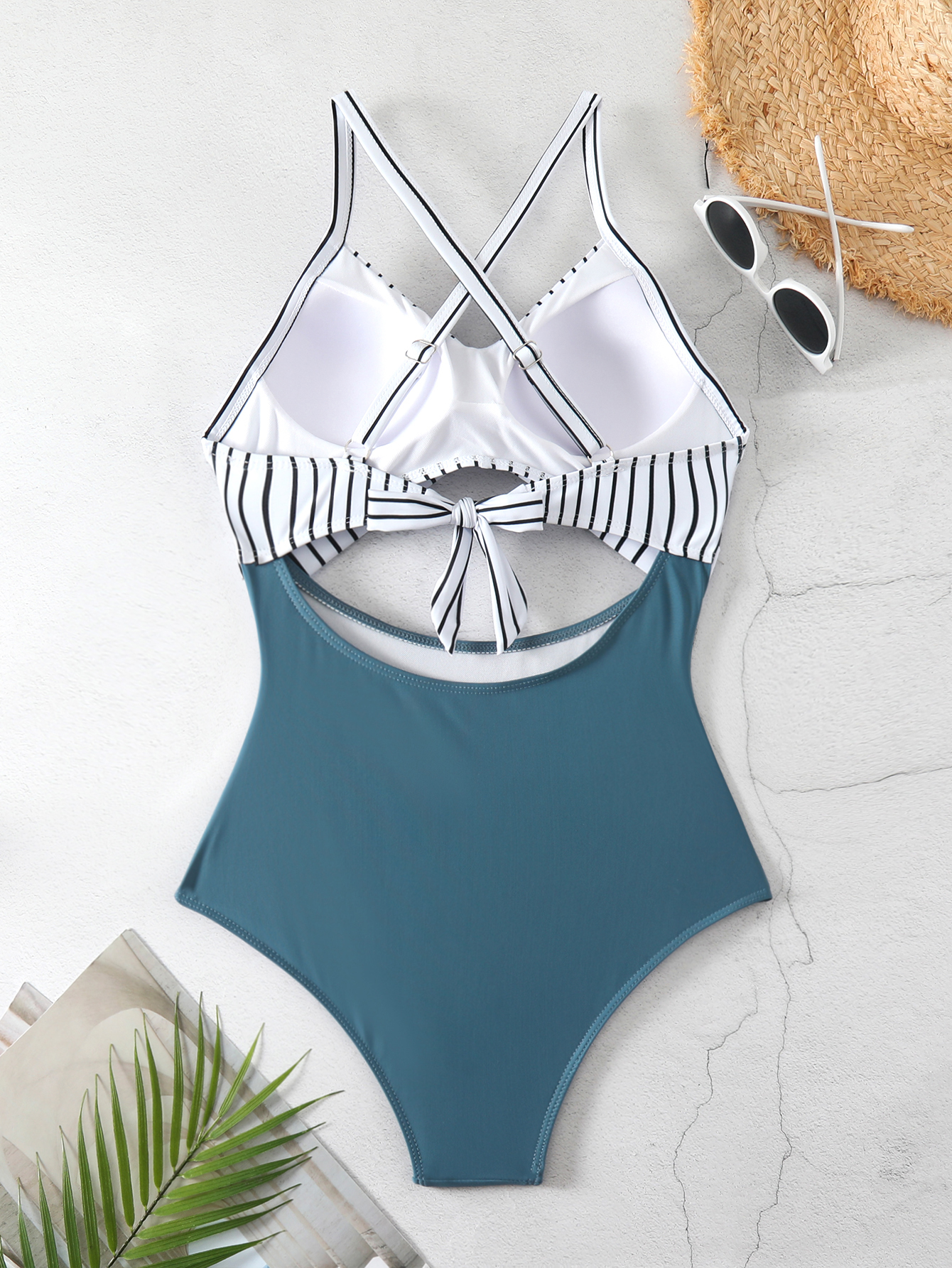 Sexy Lace-Up One-Piece Hollow Back Swimsuit