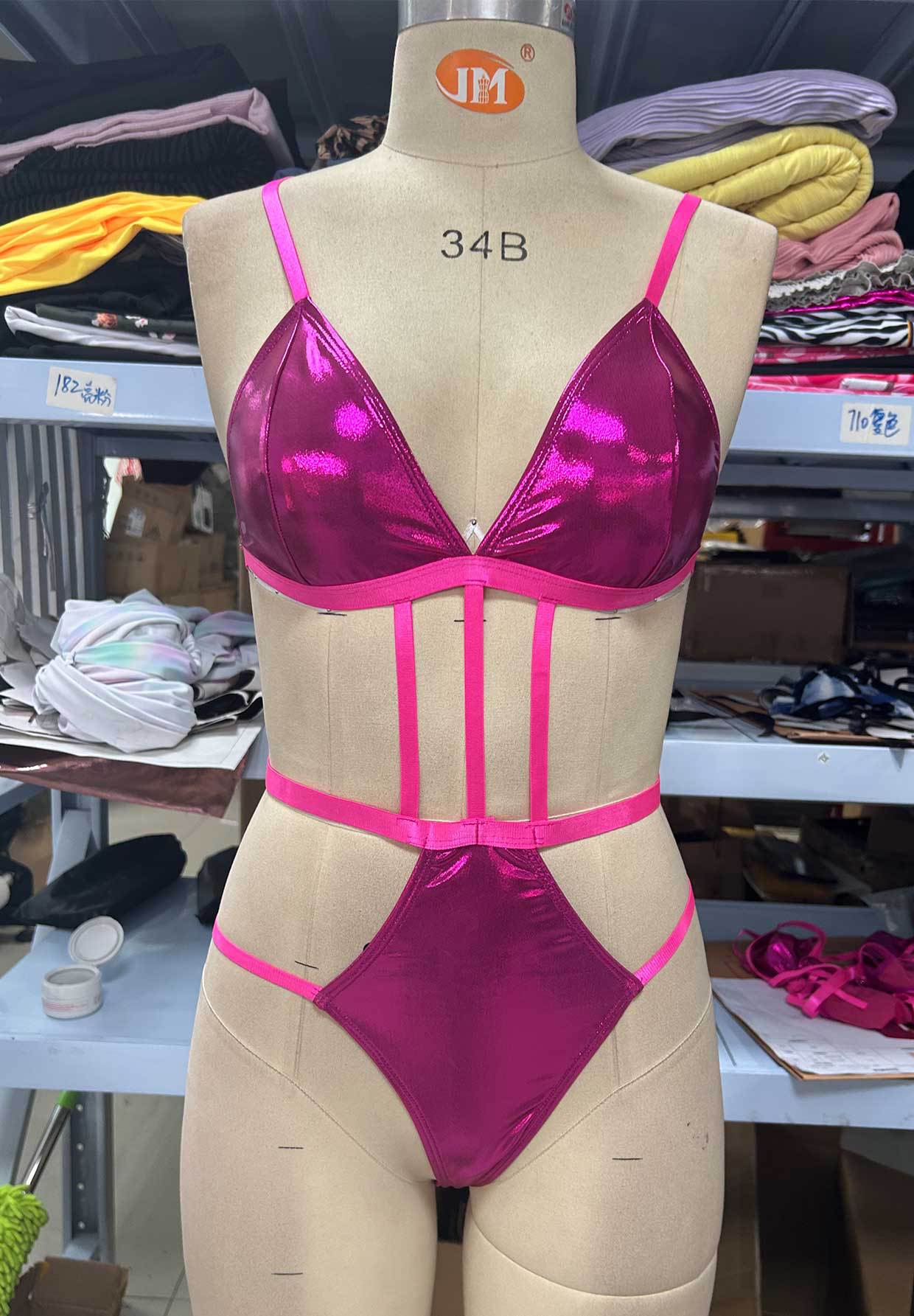 Women sexy lace-up one-Piece Swimsuit