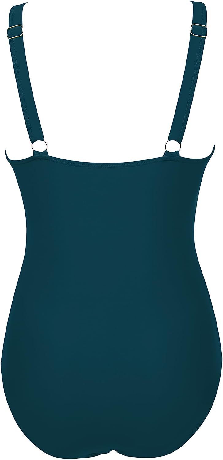 Women Mesh Printed One-piece Swimwear