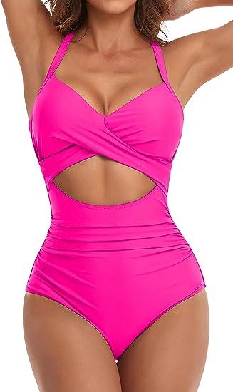 Sexy Lace-Up One-Piece Hollow Back Swimsuit