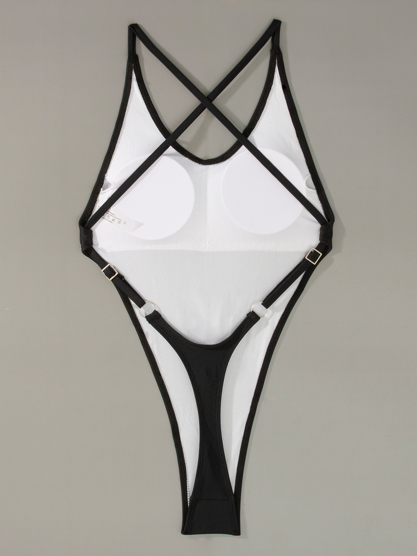 Women Sexy Backless Cross Bikini One-Piece Swimsuit