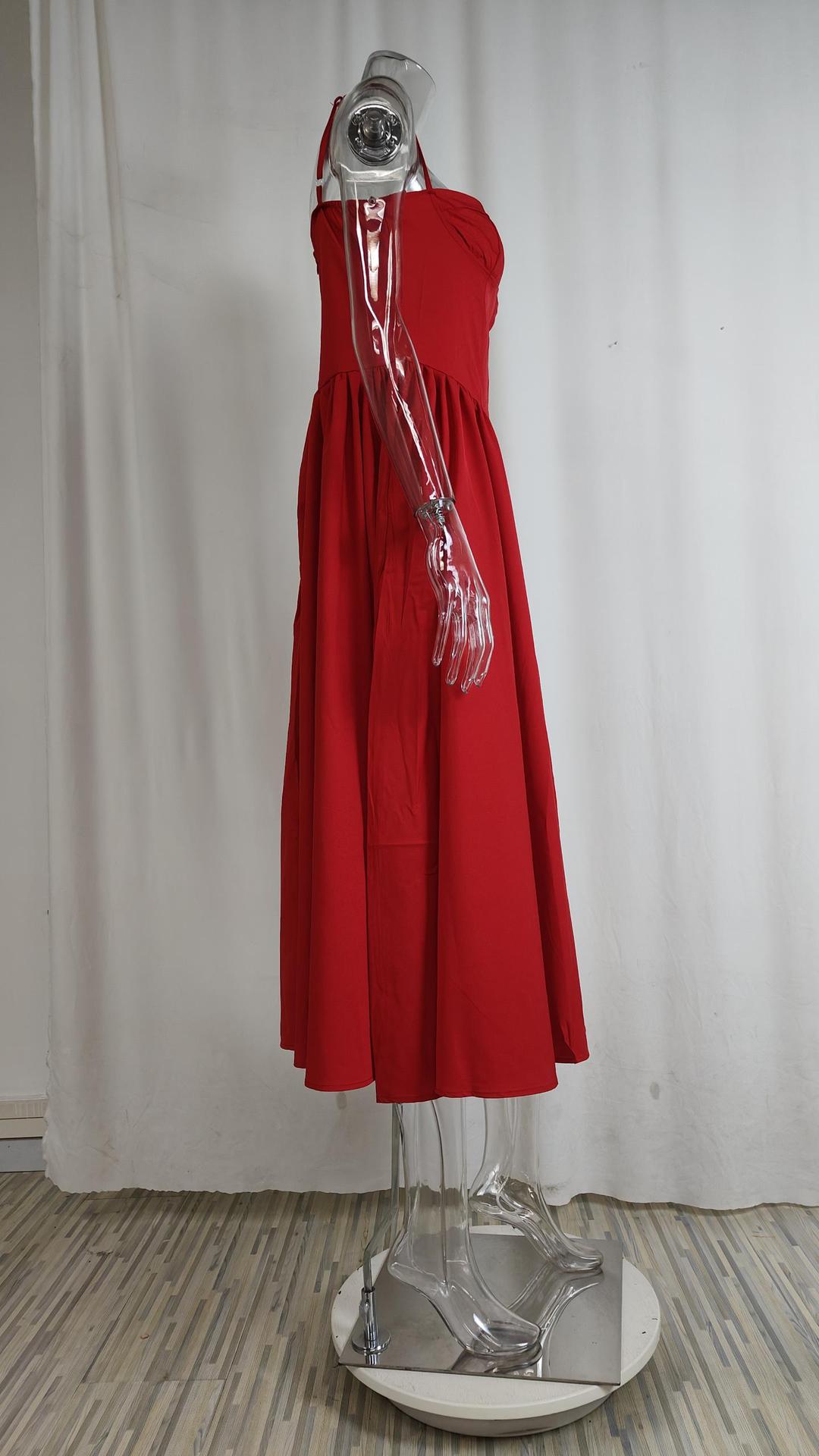 Women Spring Elegant French Retro Strap Dress