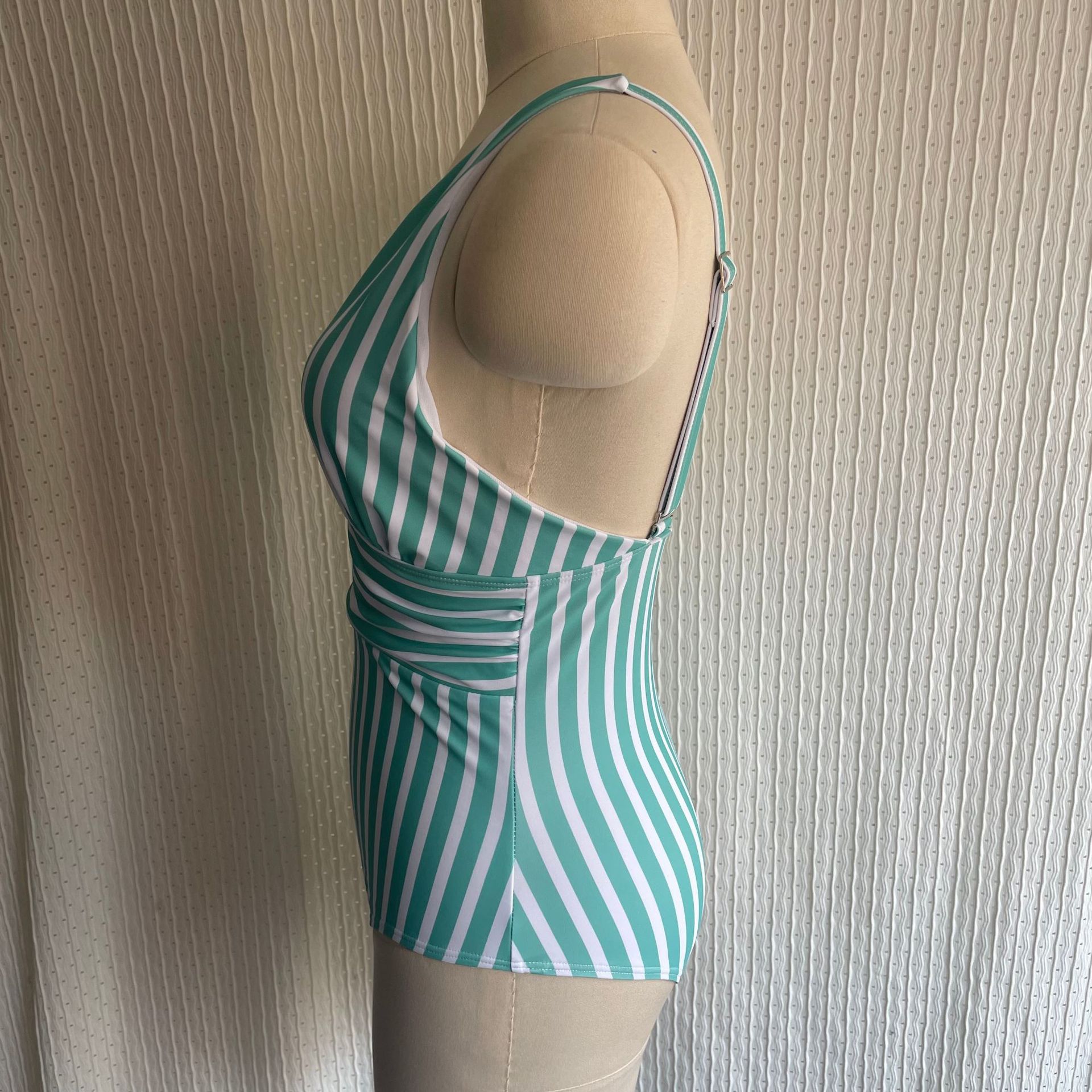 Women's One Piece Striped Swimsuit