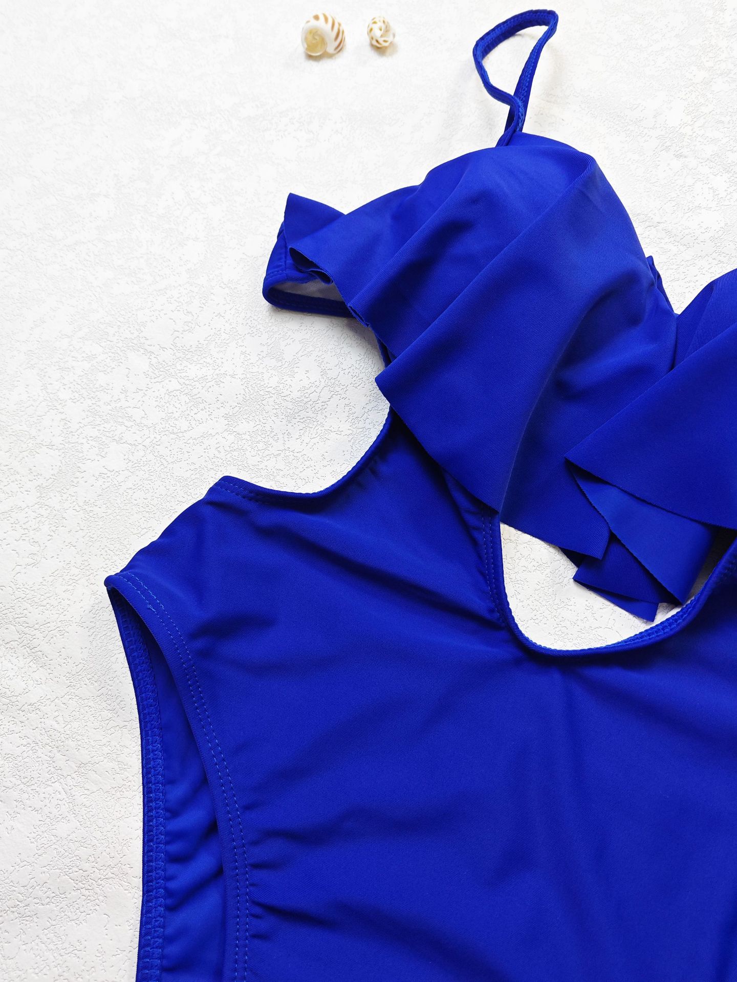 Women ruffled one-piece swimsuit