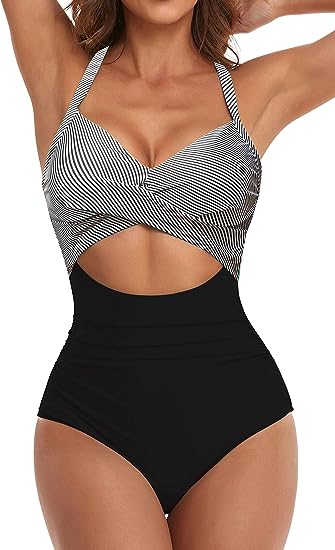 Sexy Lace-Up One-Piece Hollow Back Swimsuit
