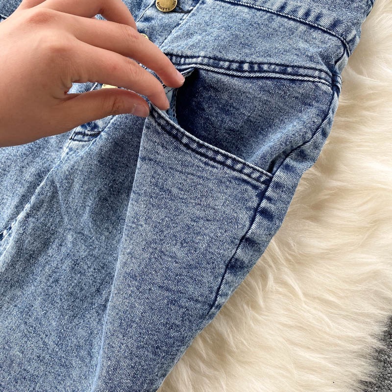Women Camisole Denim Skirt Two-Piece Set