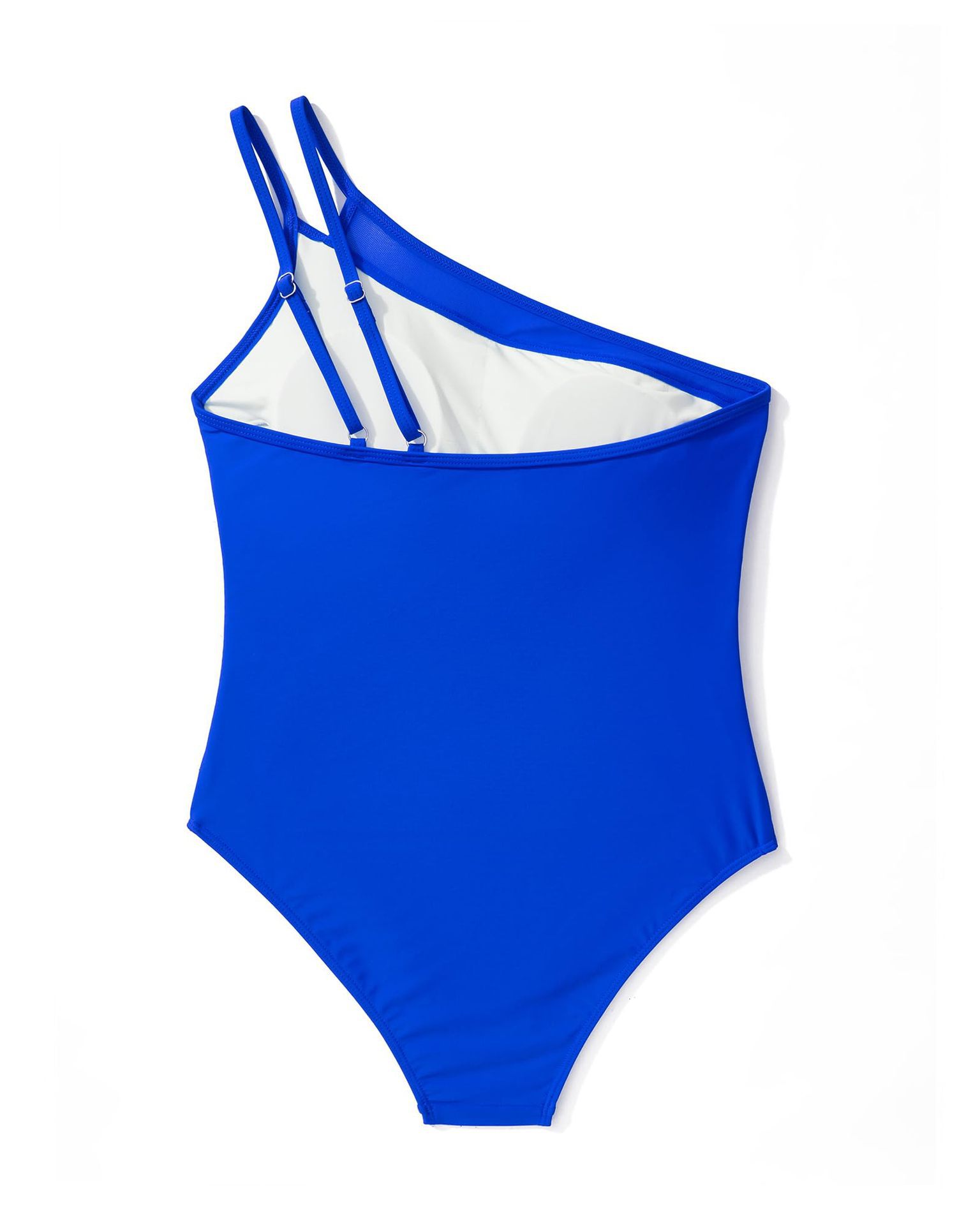 Women's Solid-Color One-Shoulder One Piece Tight-Fitting Swimsuit