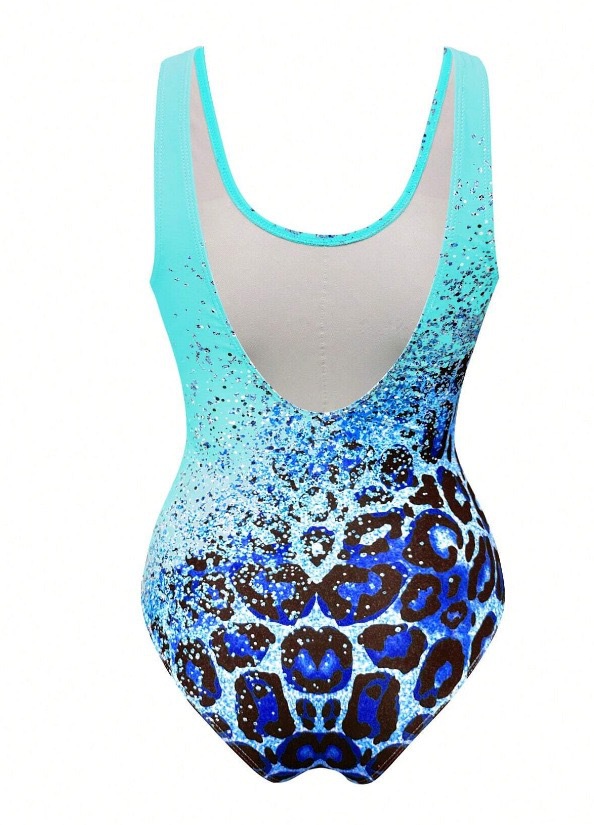 Printed Tie-Dye One-Piece Swimsuit