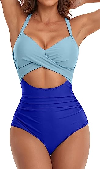 Sexy Lace-Up One-Piece Hollow Back Swimsuit