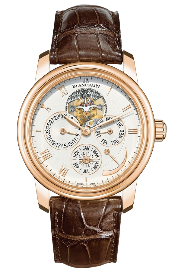 Blancpain Villeret Ref. 4225-3642-55B Super Clone Watch – Rose Gold Perpetual Calendar White Dial Fake Replica