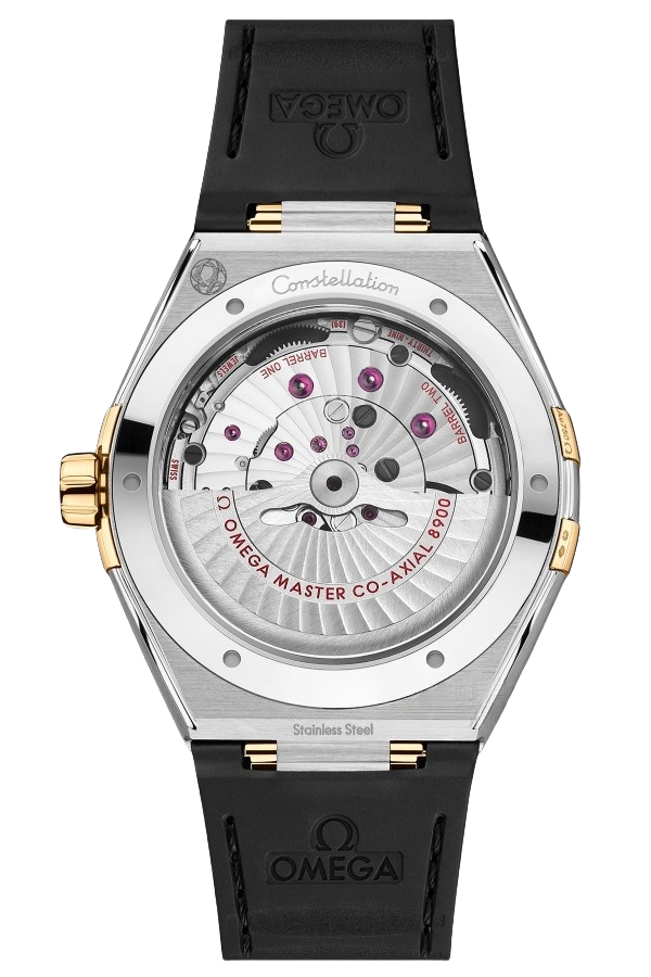 Omega Constellation Ref. 131.23.41.21.10.001 Super Clone Watch – Blue Dial Rose Gold Stainless Steel Bracelet Fake Replica