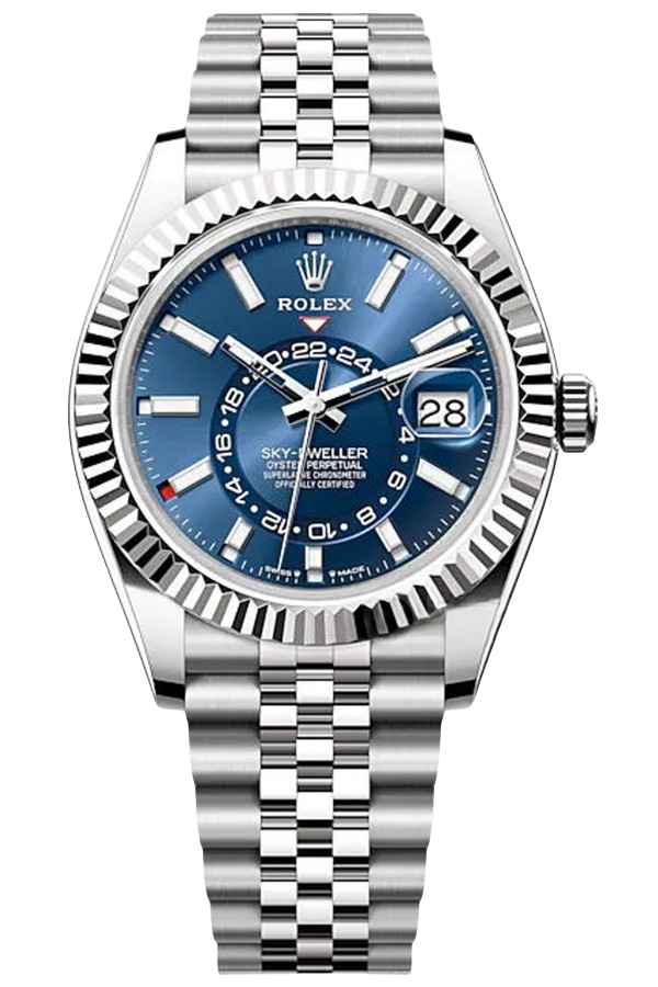 Rolex Sky-Dweller Blue Dial Super Clone Swiss Replica WatchJubilee Bracelet Ref 336934 9002 Swiss Movement