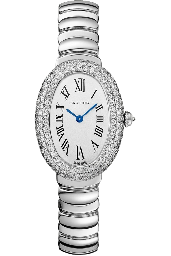 Cartier Baignoire WJBA0051 Super Clone Watch – Rose Gold Diamond-Set Oval Case Replica