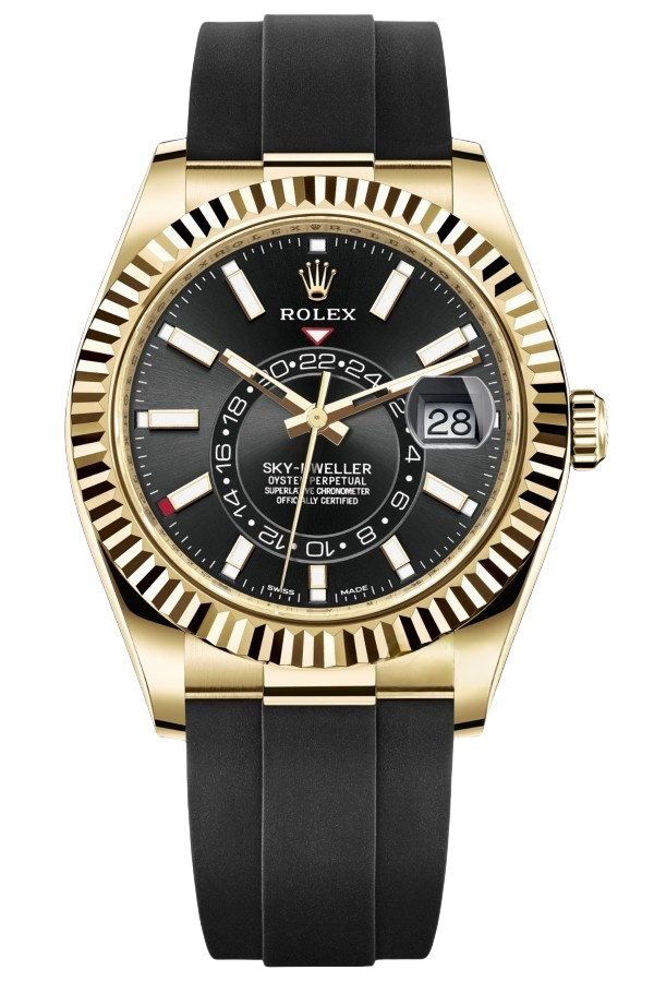 Rolex Sky-Dweller Champagne Dial Super Clone Swiss Replica Watch Oyster Bracelet Ref M326238-0009 Swiss 9001 Movement