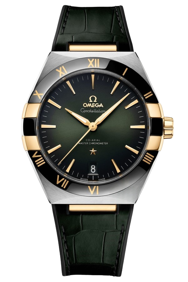 Omega Constellation Ref. 131.23.41.21.10.001 Super Clone Watch – Blue Dial Rose Gold Stainless Steel Bracelet Fake Replica