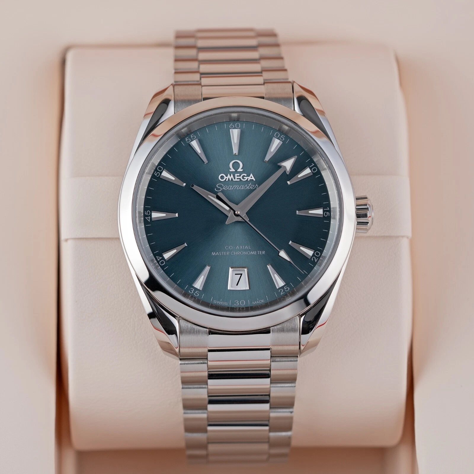 Omega Seamaster Ref. 220.10.38.20.03.003 Super Clone Watch – Blue Dial Stainless Steel Bracelet Fake Replica