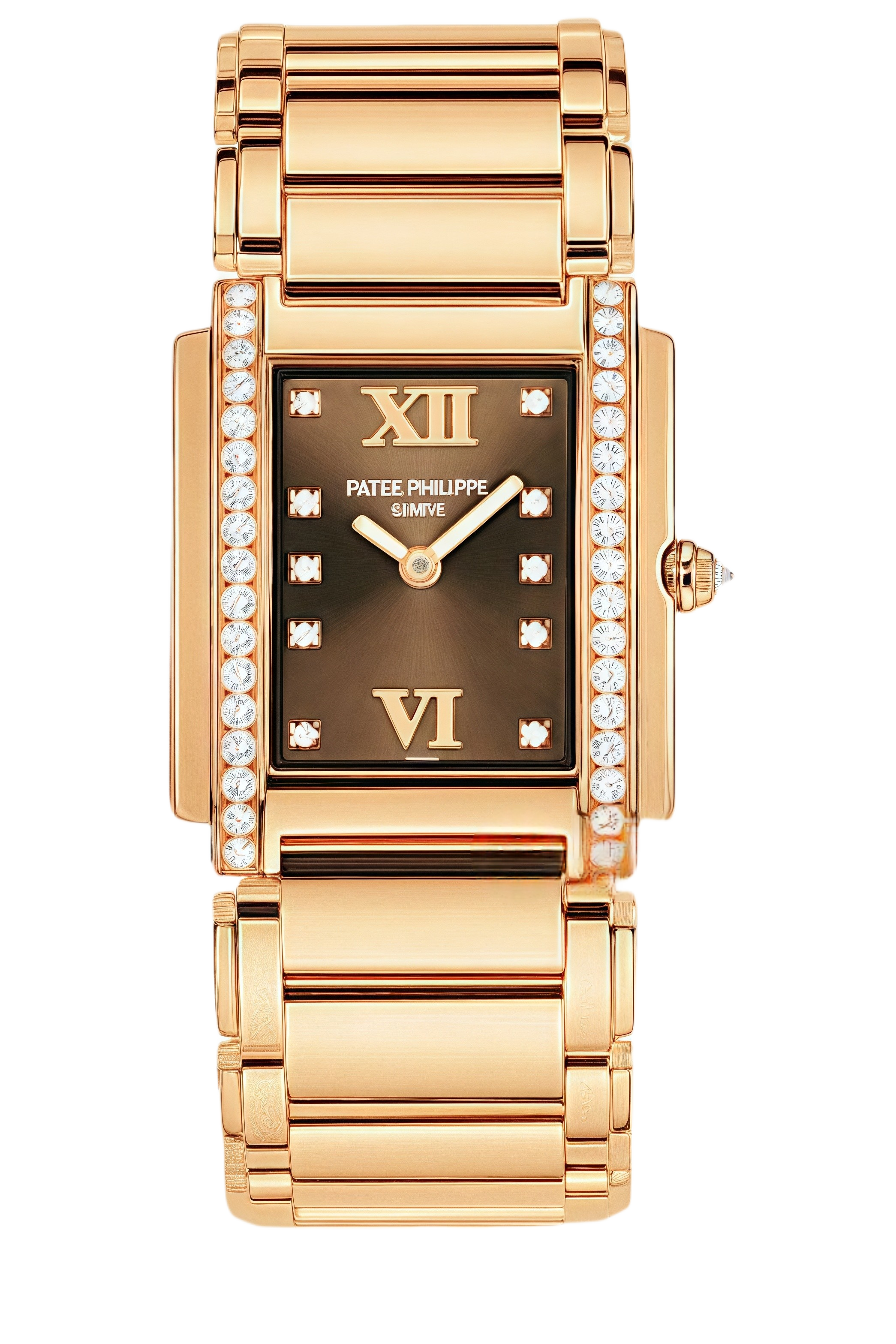 Patek Philippe Twenty~4 Ref. 4910/11R-010 Super Clone Watch – Rose Gold Diamond Set Fake Replica