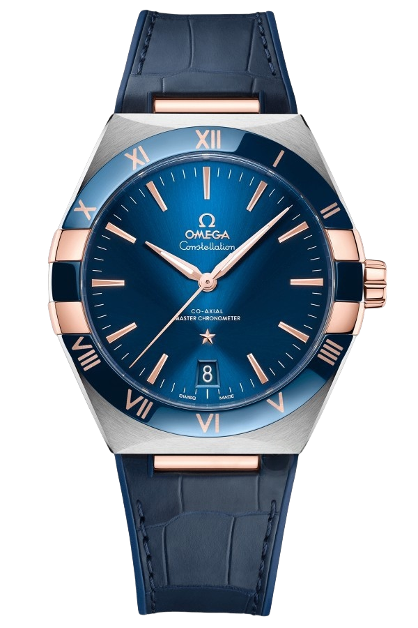 Omega Constellation Ref. 131.23.41.21.03.001 Super Clone Watch – Grey Dial Rose Gold Stainless Steel Bracelet Fake Replica