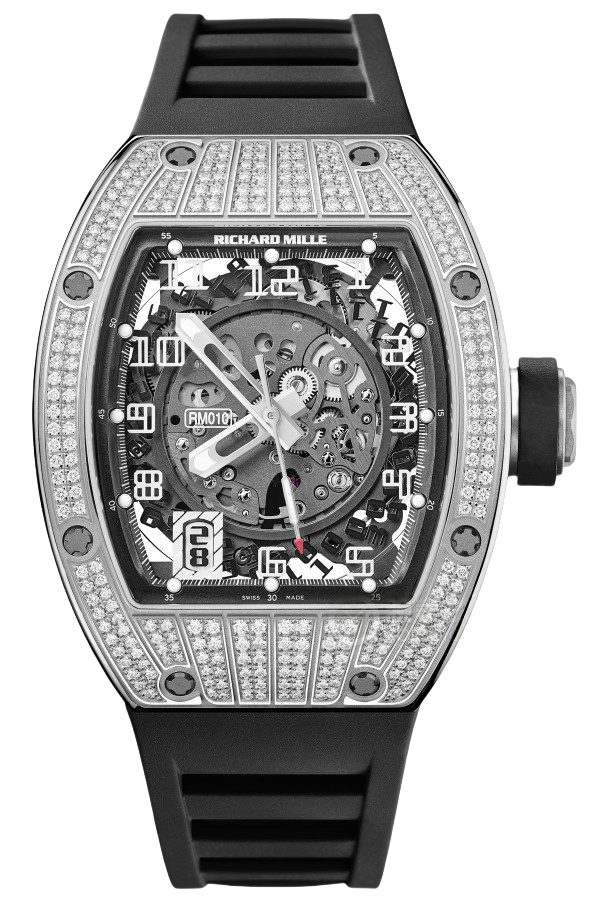 Richard Mille RM 010 Platinum Diamond Super Clone Watch – Luxury Men’s Fake Mechanical Replica